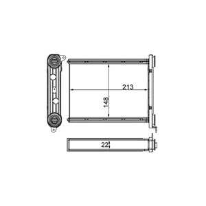 Värmeväxlare, kupévärme, Fram, fiat,opel,renault, 271159831R