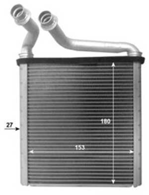 Värmeväxlare, kupévärme, Framaxel, skoda,vw, 1K0615301AA, 1K0615301D, 1KD615301D, 3C0819031, 3C0819031A, 3CD615301, 561615301, 