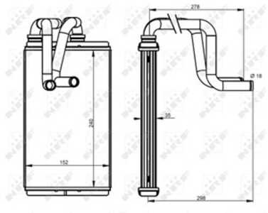 Värmeväxlare, kupévärme, citroën,mitsubishi,peugeot, 030 121 117 K, 030 121 117 N, 121 017 030 N, 1223540, 1223543, 1253727, 12