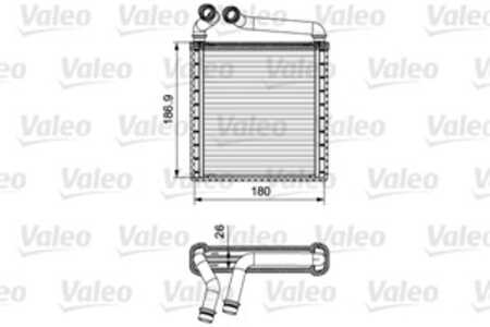 Värmeväxlare, kupévärme, skoda,vw, 3C0819031, 3C0819031A