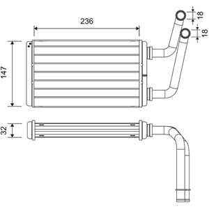 Värmeväxlare, kupévärme, opel,renault,renault trucks,vauxhall, 7701207992, 93181454