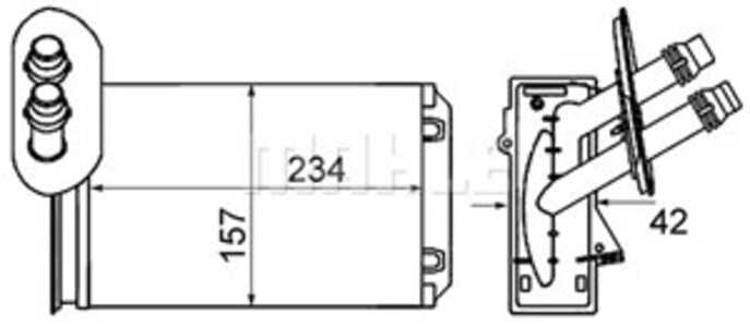 Värmeväxlare, kupévärme, audi,seat,skoda,vw, 1J1 819 031 A, 1J1 819 031 B, 1J1819031, 1J1819031A, 1J1819031B