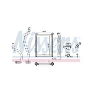 Värmeväxlare, kupévärme, nissan cube, juke, leaf, 271401FC0A