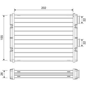 Värmeväxlare, kupévärme, nissan qashqai suv ii, qashqai van ii, 271404EM0A, 27140-4EM0A