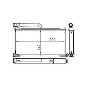 Värmeväxlare, kupévärme, audi a6 allroad c6, a6 c6, a6 c6 avant, 4F0 820 031 C, 4F0820031A, 4F0820031C