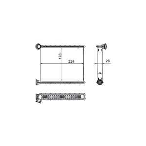 Värmeväxlare, kupévärme, citroën c3 picasso, peugeot 308 i, 308 cc, 308 sw i, 308 sw skåp / kombi i, 6448V6