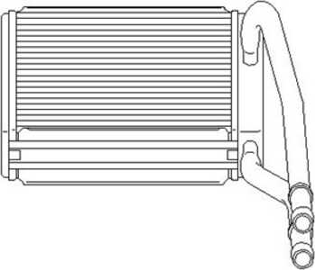 Värmeväxlare, kupévärme, ford focus i, focus sedan i, focus turnier i, tourneo connect, transit connect, 1 062 254, XS4H18476AB