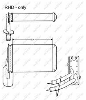 Värmeväxlare, kupévärme, audi,seat,skoda,vw, 0 4891 617AA, 04891617AA, 192819031, 1H2819031A, 1H2819031B, 358820031