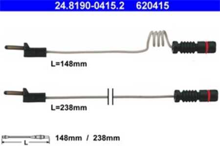 Varningssensor, bromsbeläggslitage, Framaxel, mercedes-benz, 669 540 04 17, 669 540 05 17, 669 540 06 17, A 669 540 04 17, A 66