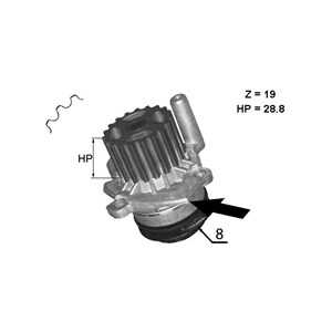 Vattenpump, Bak, audi,seat,skoda,vw, 03L121011, 03L121011C, 03L121011CX, 03L121011H, 03L121011HX, 03L121011J, 03L121011JX, 03L1