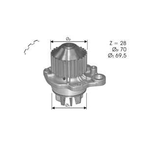 Vattenpump, citroën,peugeot,renault, 1201A6, 1201C7, 8671017752, 8671017776, 9629937980, 9637506680, 9640344280, E111428, E1116