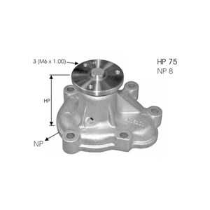 Vattenpump, opel,vauxhall, 1334268, 6334048, 92787175, 98003100, 98109416