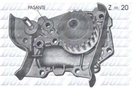 Vattenpump, dacia solenza, renault clio ii, kangoo, kangoo express, megane i, megane classic i, megane grandtour i, megane scen