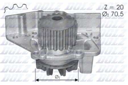 Vattenpump, citroën,fiat,lada,peugeot,suzuki, 1201A8, 1611896680, 1741066000, 1741066G00, 71739137, 9627667988, E111222, E111474