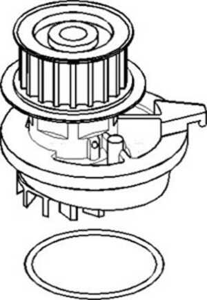 Vattenpump, opel astra f halvkombi, astra f kombi, calibra a, kadett e halvkombi, vectra a, vectra a halvkombi, 13 34 038, 9044