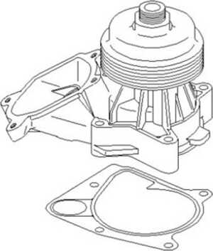 Vattenpump, bmw,land rover,opel, 1151 2 354 057, 1151 7 786 192, 13 34 082, 93171540, PEB000050