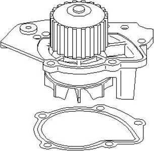 Vattenpump, citroën xantia, xantia break, zx, zx break, peugeot 205 ii, 306, 306 halvkombi, 405 ii, 405 break ii, 1201 60