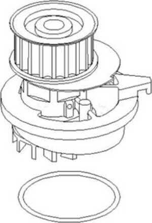 Vattenpump, opel, 13 34 014, 90295078