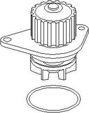 Vattenpump, citroën c2, c3 i, c4 i, peugeot 1007, 206 halvkombi, 206 sw, 207, 307, 307 break, 307 sw, 1201 G2, 16 094 171 80