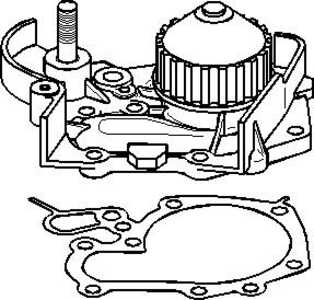 Vattenpump, renault 19 i, 19 ii, 19 chamade i, 19 chamade ii, 19 skåp/halvkombi i, 19 skåp/halvkombi ii, clio i, clio skåp/halv