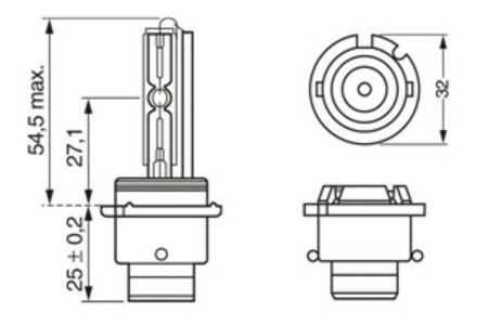 Xenonlampa BOSCH D2S P32d-2, seat,vw,opel,vauxhall,skoda,ford,audi